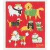Yule Dogs Swedish Dishcloth
